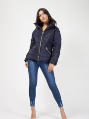 Chaqueta acolchada de forro de piel sintética