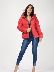 Chaqueta acolchada de forro de piel sintética