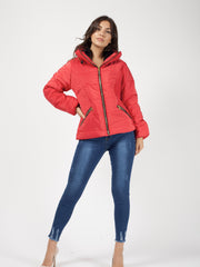 Chaqueta acolchada de forro de piel sintética