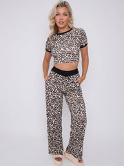 LEOPARD CONTRISTA DE CONTRAST CORTE CON CONDUCCIÓN COOR Y COORDA DE PARTIR LEA