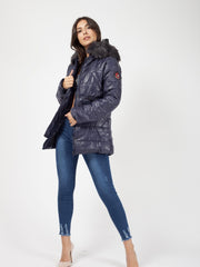 Faux Fur Hood Padded Jacket