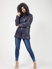 Faux Fur Hood Padded Jacket
