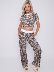 LEOPARD CONTRISTA DE CONTRAST CORTE CON CONDUCCIÓN COOR Y COORDA DE PARTIR LEA