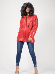Faux Fur Hood Padded Jacket