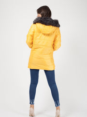 Faux Fur Hood Padded Jacket