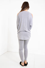 V-Neck Cold Shoulder Lounge Wear