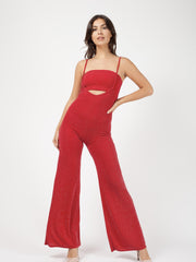 Lurex Bandeau & Jumpsuit Co-ord