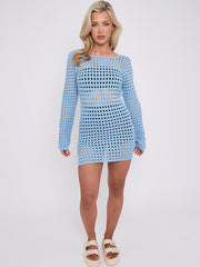 Fishnet Knitted Mini Dress