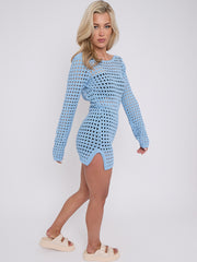 Fishnet Knitted Mini Dress