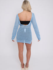Fishnet Knitted Mini Dress