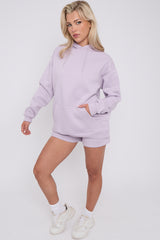 Oversized Hoodie & Shorts Fleece Co-ord