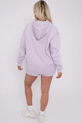 Oversized Hoodie & Shorts Fleece Co-ord