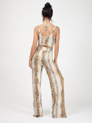 Snake Print Bralet And Trouser Co-ord