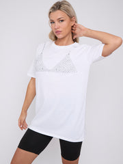 Glitter Bralet Pattern T-Shirt
