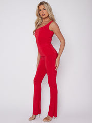 Slinky Vest Top & Flare Trouser Co-ord