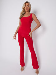 Slinky Vest Top & Flare Trouser Co-ord