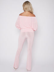 Slinky Batwing Bardot Top & Flare Trouser Co-ord