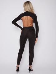Open Back Lurex Jumpsuit
