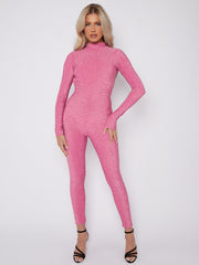 Open Back Lurex Jumpsuit