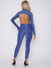 Open Back Lurex Jumpsuit
