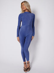 Open Back Lurex Jumpsuit