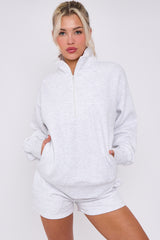 1/2 Zip Top & Shorts Fleece Co-ord