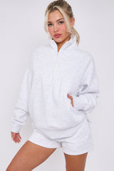 1/2 Zip Top & Shorts Fleece Co-ord