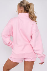 1/2 Zip Top & Shorts Fleece Co-ord