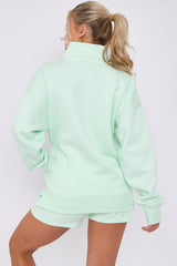 1/2 Zip Top & Shorts Fleece Co-ord