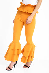Multi Layered Ruched Frill Trousers