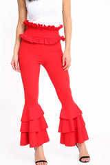 Multi Layered Ruched Frill Trousers