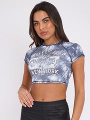 Sportabteilung Grafische Rippen-Tie-Dye-Erntedicht