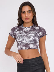 Sportabteilung Grafische Rippen-Tie-Dye-Erntedicht