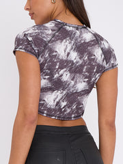 Sportabteilung Grafische Rippen-Tie-Dye-Erntedicht