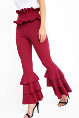 Multi Layered Ruched Frill Trousers