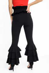 Multi Layered Ruched Frill Trousers