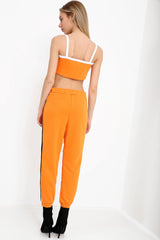 Zwart -witte kant Stripe Sporty Coördinaat