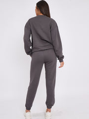 Bogendetail Sweatshirt & Jogger Fleece Co-ord