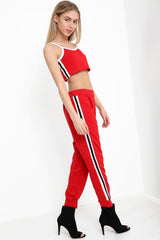 Zwart -witte kant Stripe Sporty Coördinaat