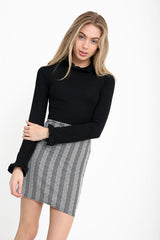 Herringbone Skirt Bodycon Dress