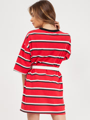 Striped Oversized Boyfriend Tunic T-Shirt