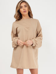 Plain Oversized Basic Sweater Dress