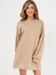 Plain Oversized Basic Sweater Dress
