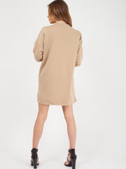 Plain Oversized Basic Sweater Dress