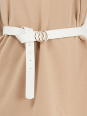 Pequeño cinturón de hebilla de doble círculo