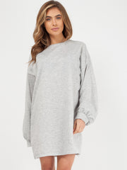 Plain Oversized Basic Sweater Dress