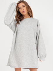 Plain Oversized Basic Sweater Dress