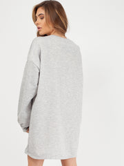 Plain Oversized Basic Sweater Dress