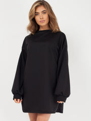 Plain Oversized Basic Sweater Dress
