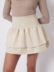 Lederen look pu rara rok